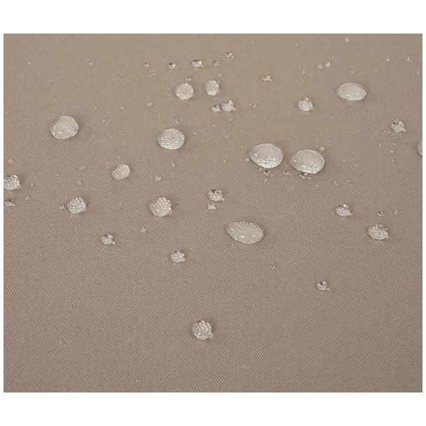 Polyrattan liggestol - brun polyrattan solseng med 10 cm creme hynde - Premium