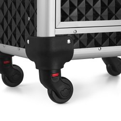 Kosmetikvogn - lille rullevogn med 3 niveauer, med l�s - sort