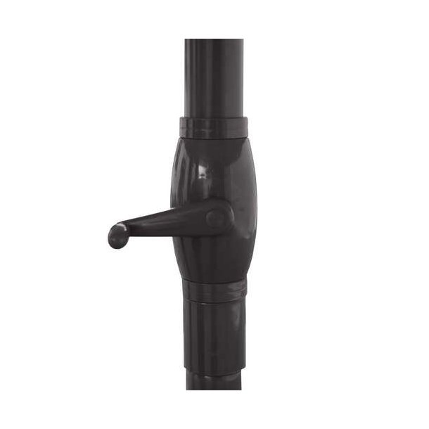 Markedsparasol 5 m - antracit parasol 500 cm med krank, fod og fliser