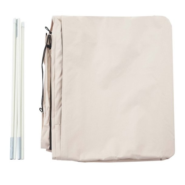 Overtrk p 370cm til 5x5 M markedsparasol - vandtt creme cover