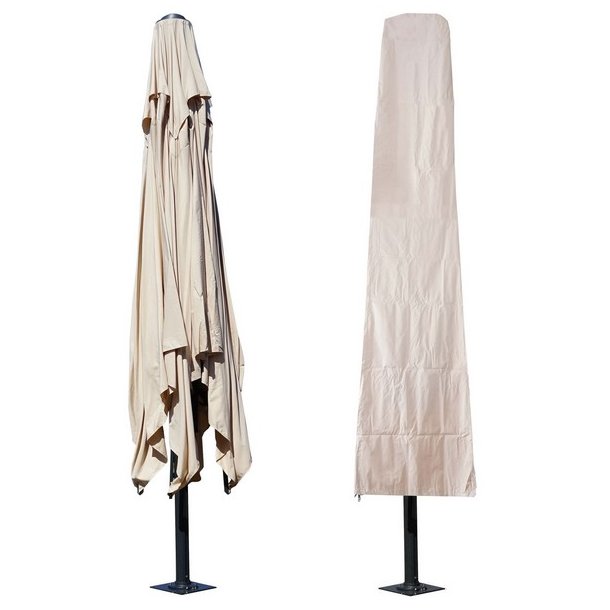 Overtrk p 370cm til 5x5 M markedsparasol - vandtt creme cover