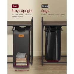 Vasket�jskurve p� stativ med hjul og 4 rum - kastanjebrun hylde