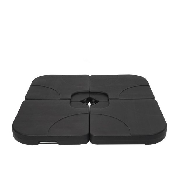 Parasolfod 100 kg - 4 stk plast fliser/vgt til haveparasol/parasol 