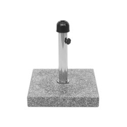Parasolfod i granit - firkantet gr granitfod til parasol 23 kg