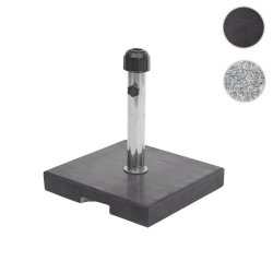 Parasolfod i granit - firkantet sort granitfod til parasol 24 kg