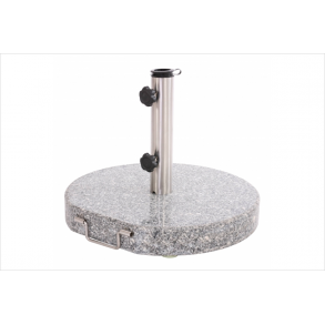 Parasolfod granit rund med hjul - 30 kg