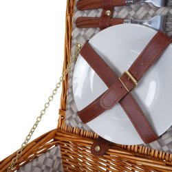 Picnickurv til 4 personer - picnicst med picnictppe og klerum