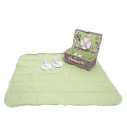 Picnickurv til 4 personer - gr/grnt picnicst med picnictppe