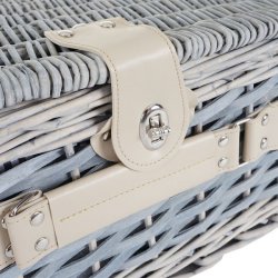 Picnickurv til 4 personer - gr/grnt picnicst med picnictppe