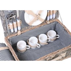 Picnickurv til 4 personer - picnicst i flet med picnictppe