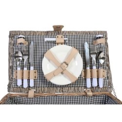 Picnickurv til 4 personer - picnicst i flet med picnictppe