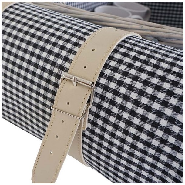 Picnickurv til 4 personer - picnicst i flet med picnictppe