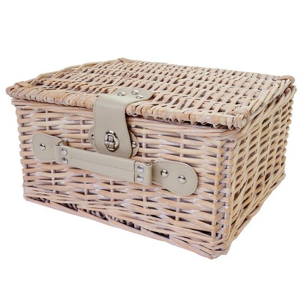 Picnickurv til 4 personer - picnic st i flet med termo kleskab