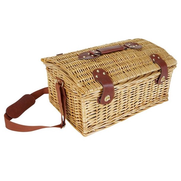 Picnickurv til 6 personer - picnicst med picnictppe og kletaske