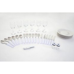 Picnickurv til 6 personer - picnicst med picnictppe og kletaske