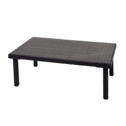 Havebord - sort polyrattan 30x80x50 cm - havem�bler