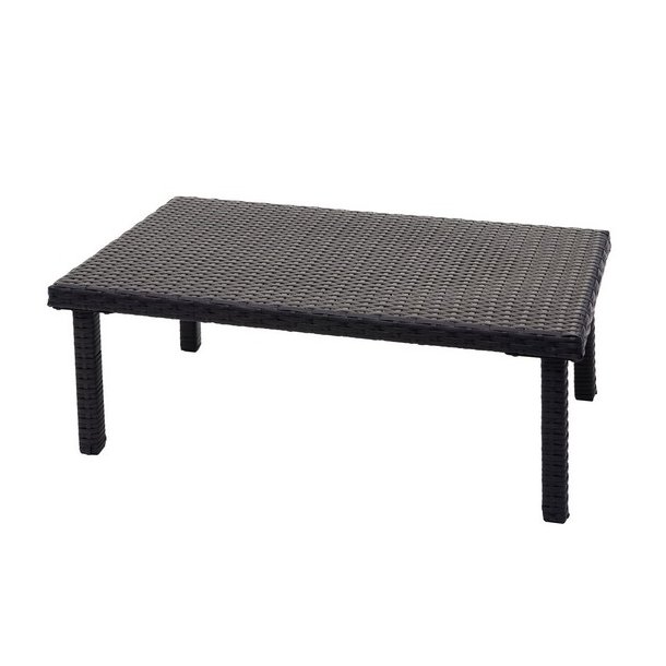 Havebord - sort polyrattan 30x80x50 cm - havem�bler