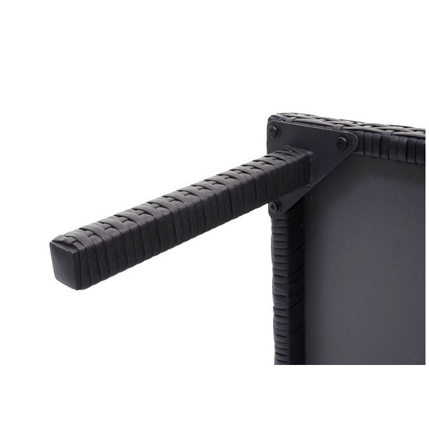 Havebord - sort polyrattan 30x80x50 cm - havem�bler