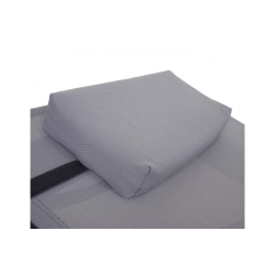 Polyrattan solseng - sort polyrattan liggestol med grt stof