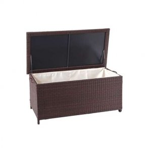 Polyrattan hyndeboks - brun hyndeboks p 170 liter - 51x100x50 Premium model