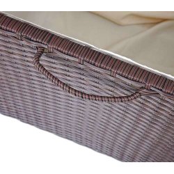 Polyrattan hyndeboks - brun hyndeboks p� 170 liter - 51x100x50 Premium model