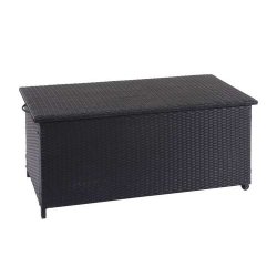 Polyrattan hyndeboks - sort hyndeboks p 170 liter - 51x100x50 Premium model
