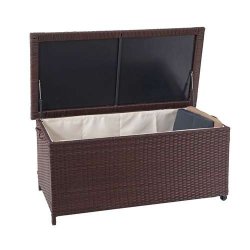 Polyrattan hyndeboks - brun hyndeboks p 250 liter - 51x115x59 Premium model