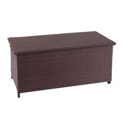 Polyrattan hyndeboks - brun hyndeboks p 250 liter - 51x115x59 Premium model