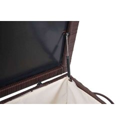 Polyrattan hyndeboks - brun hyndeboks p 250 liter - 51x115x59 Premium model