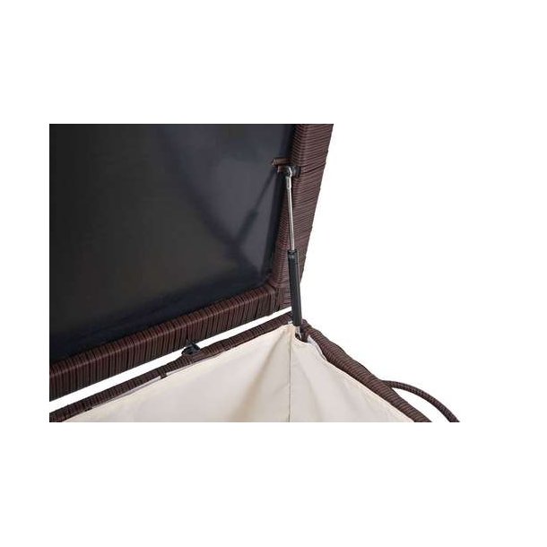 Polyrattan hyndeboks - brun hyndeboks p 250 liter - 51x115x59 Premium model