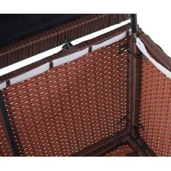 Polyrattan hyndeboks - brun hyndeboks p 250 liter - 51x115x59 Premium model
