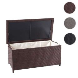 Polyrattan hyndeboks - brun hyndeboks p 250 liter - 51x115x59 Premium model