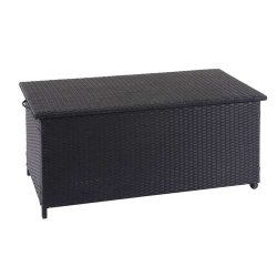 Polyrattan hyndeboks - sort hyndeboks p 250 liter - 51x115x59 Premium model