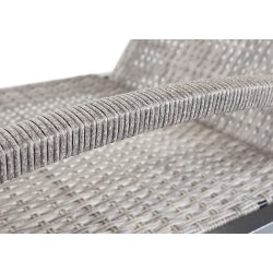 Polyrattan solvogn og solseng - 2 stk gr liggestol og havebord