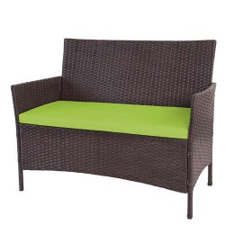 Polyrattan havembler - brunmeleret loungest - brun 2-1-1 sofast