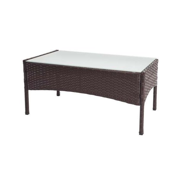 Polyrattan havembler - brunmeleret loungest - brun 2-1-1 sofast