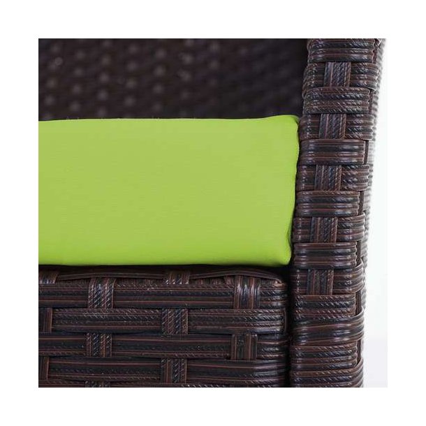 Polyrattan havembler - brunmeleret loungest - brun 2-1-1 sofast