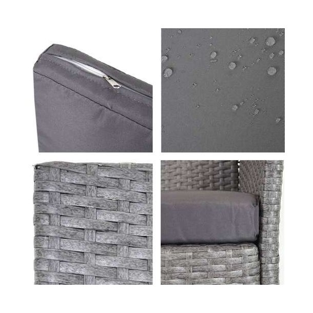 Polyrattan havembler - grt polyrattan loungest - gr 2-1-1 sofast