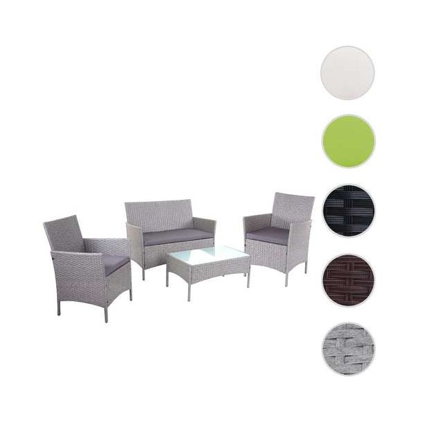 Polyrattan havembler - grt polyrattan loungest - gr 2-1-1 sofast