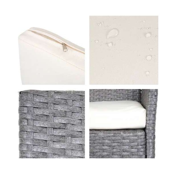 Polyrattan havembler - grt polyrattan loungest - gr 2-1-1 sofast