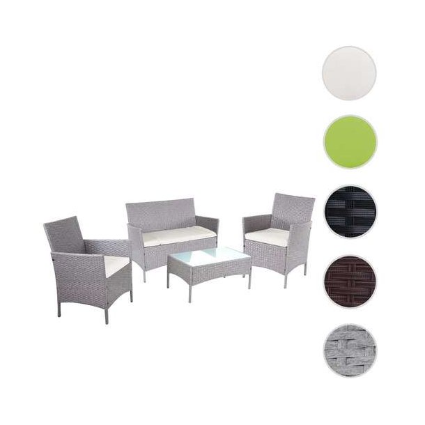 Polyrattan havembler - grt polyrattan loungest - gr 2-1-1 sofast