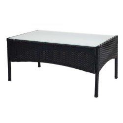 Polyrattan havem�bler - sort polyrattan lounges�t - sort 2-1-1 sofas�t