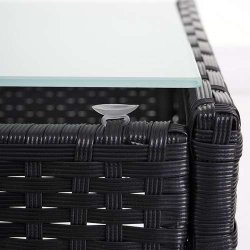 Polyrattan havem�bler - sort polyrattan lounges�t - sort 2-1-1 sofas�t