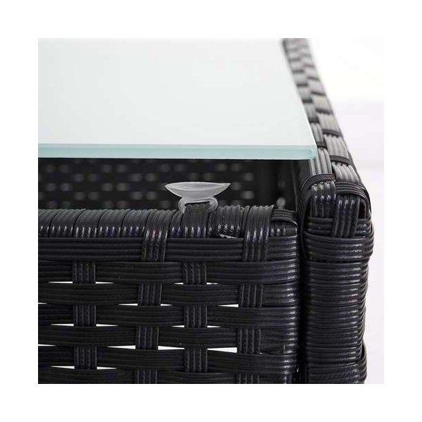 Polyrattan havem�bler - sort polyrattan lounges�t - sort 2-1-1 sofas�t