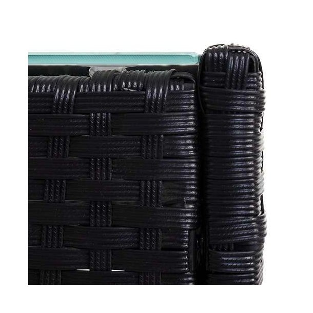 Polyrattan havem�bler - sort polyrattan lounges�t - sort 2-1-1 sofas�t