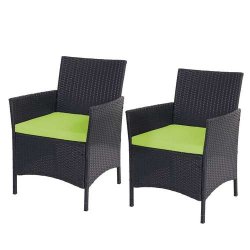 Polyrattan havem�bler - sort polyrattan lounges�t - sort 2-1-1 sofas�t