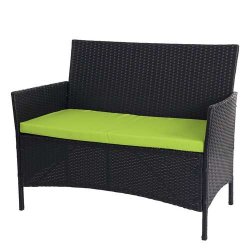 Polyrattan havem�bler - sort polyrattan lounges�t - sort 2-1-1 sofas�t