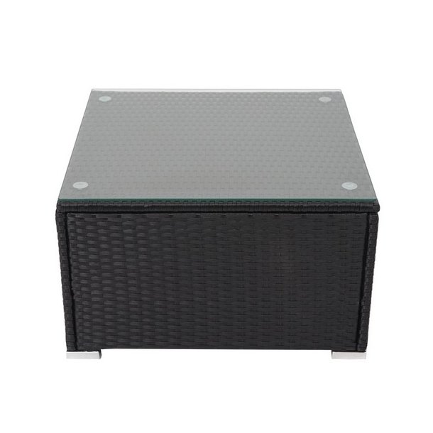 Loungest - sorte polyrattan siddegruppe med mrkegr hynder