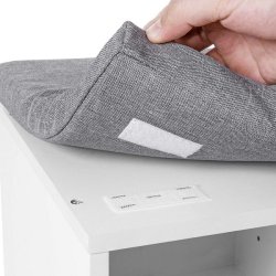 Skob�nk - siddeb�nk med skohylder - entreb�nk med skorum - hvid