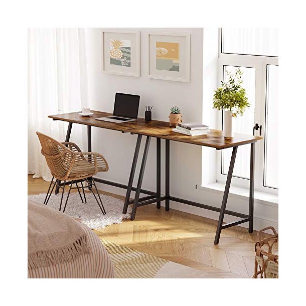 Skrivebord - arbejdsbord - rustik brun 100 x 50 x 75 cm